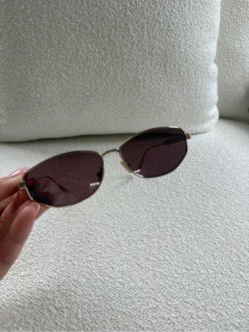 Dior 2025 Gold Frame Sunglasses with Dark Purple Lenses